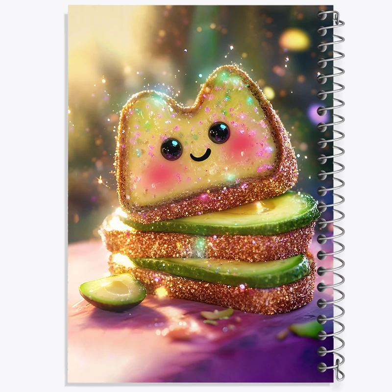 دفتر مشق 50 برگ خندالو طرح نان تست کیوت کد F11512