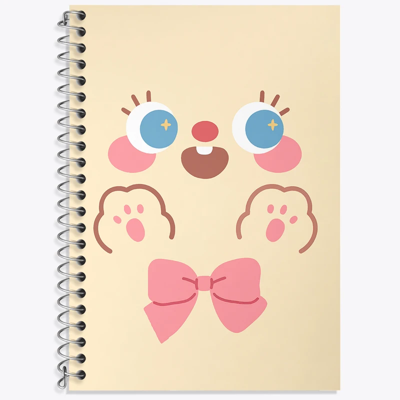 دفتر زبان دوخط 50 برگ خندالو طرح خرگوش بامزه کد N7113