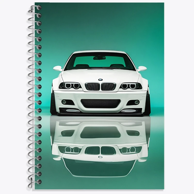 دفتر زبان 50 برگ خندالو مدل سه خط طرح بی ام دبلیو (BMW) کد F10383