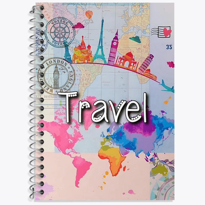 دفتر نت موسیقی 50 برگ خندالو طرح سفر (travel) کد N6895