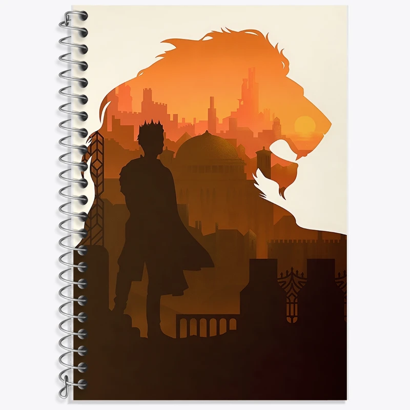 دفتر زبان 50 برگ خندالو مدل سه خط طرح گیم اف ترونز (Game of Thrones) کد F11129