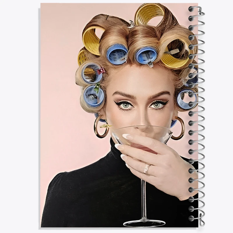 دفتر مشق 50 برگ خندالو طرح ادل (Adele) کد F10211