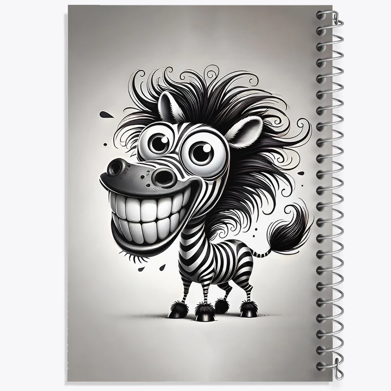 دفتر مشق 100 برگ خندالو طرح گورخر بامزه کد N7076