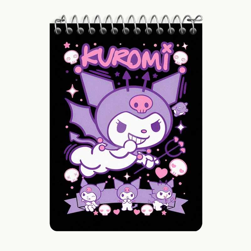 دفتر یادداشت 50 برگ خندالو طرح کرومی (Kuromi) کد N7806