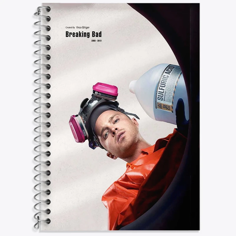 دفتر زبان 50 برگ خندالو مدل سه خط طرح بریکینگ بد (Breaking Bad) کد F11940
