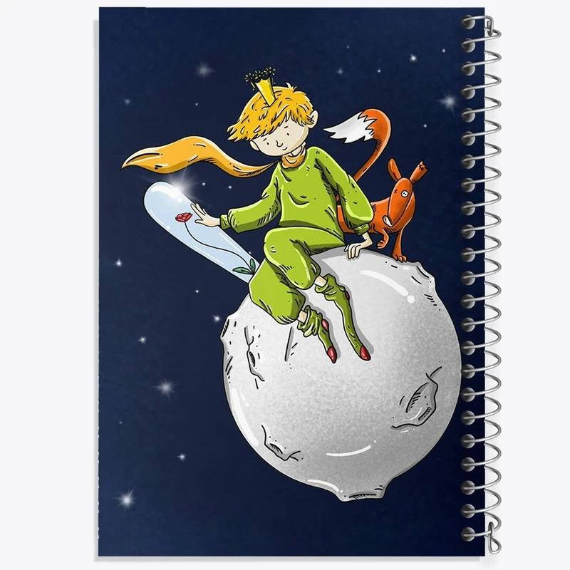 دفتر طراحی 50 برگ خندالو طرح شازده کوچولو کد 25762