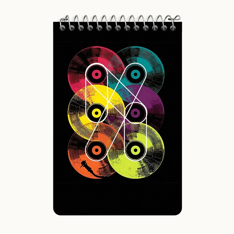 دفتر یادداشت 50 برگ خندالو طرح موسیقی کد F9673