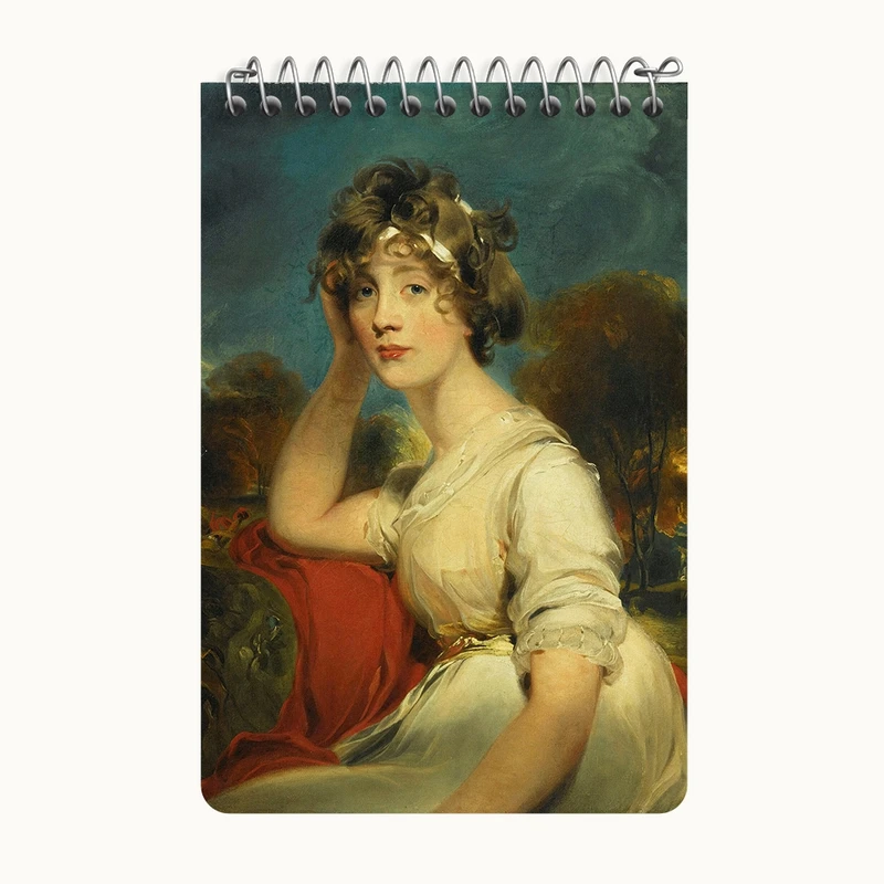 دفتر یادداشت 50 برگ خندالو طرح پرتره بانو جین لانگ اثر سر توماس لارنس کد F12351