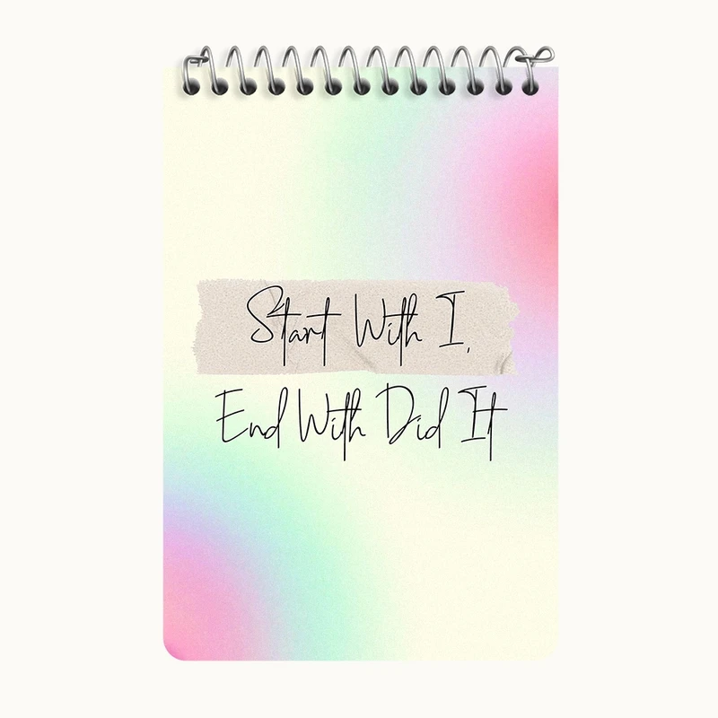 دفتر یادداشت 50 برگ خندالو طرح Start With I End With Did It کد F11502