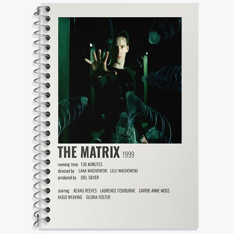 دفتر زبان دوخط 50 برگ خندالو طرح ماتریکس (The Matrix) کد F13282