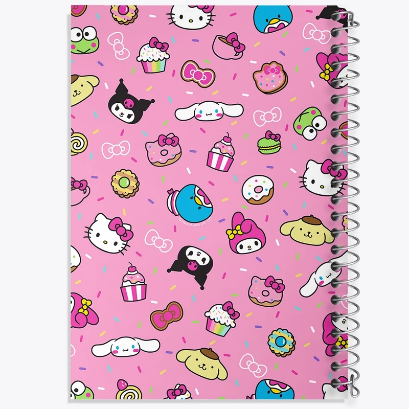 دفتر شطرنجی 50 برگ خندالو طرح پترن کرومی (Kuromi) کد N7817