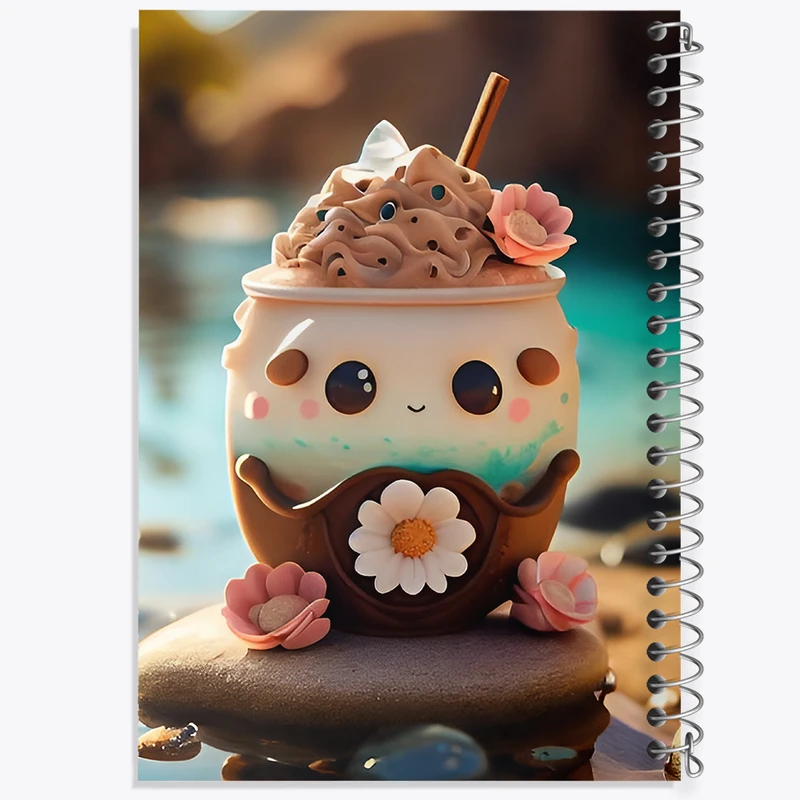 دفتر مشق 50 برگ خندالو طرح بستنی کیوت کد F12674