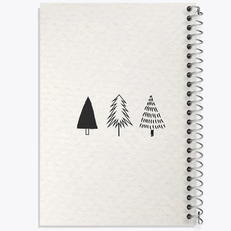 دفتر طراحی 50 برگ خندالو طرح درخت کاج کد N2552