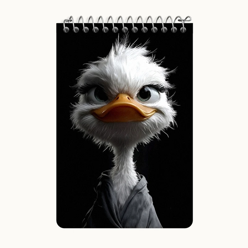 دفتر یادداشت 50 برگ خندالو طرح اردک بامزه کد F7186