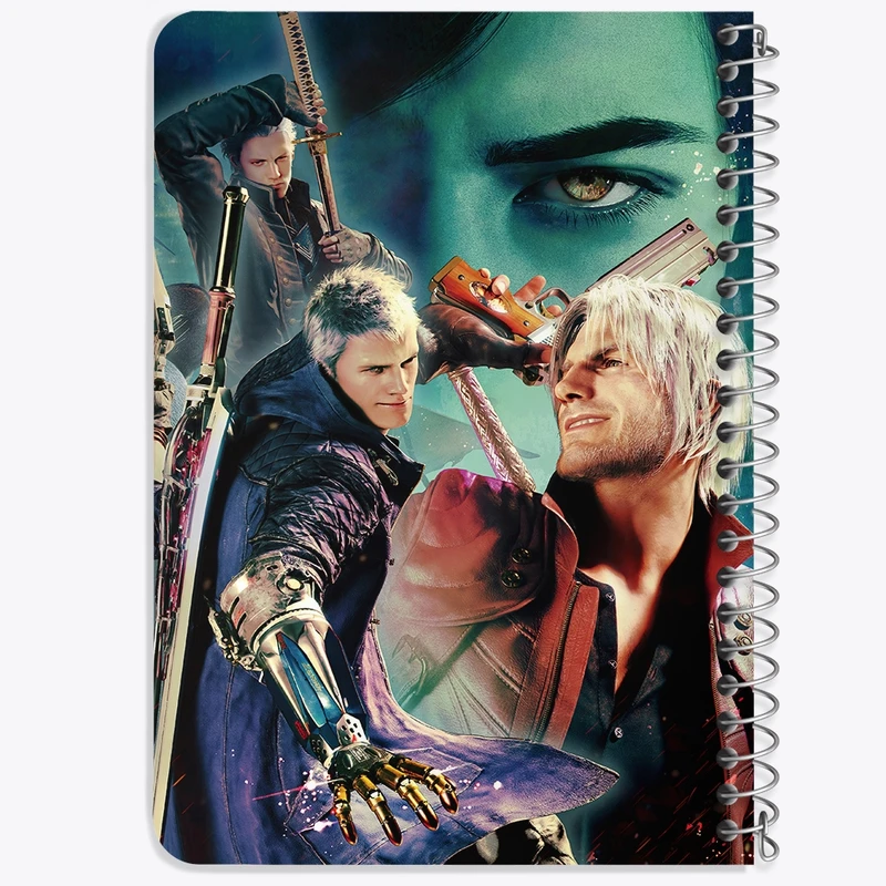 دفتر یادداشت 50 برگ خندالو طرح بازی دویل می کرای Devil May Cry کد 30207