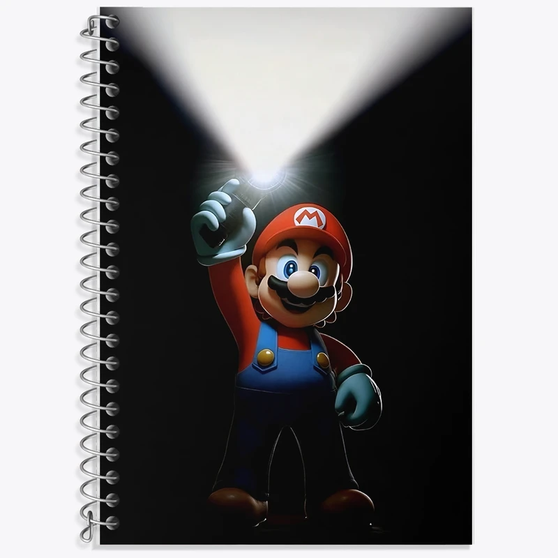 دفتر زبان 50 برگ خندالو مدل سه خط طرح سوپر ماریو (Super Mario) کد F10817
