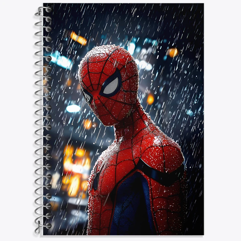 دفتر زبان 50 برگ خندالو مدل دو خط طرح مرد عنکبوتی کد F9147