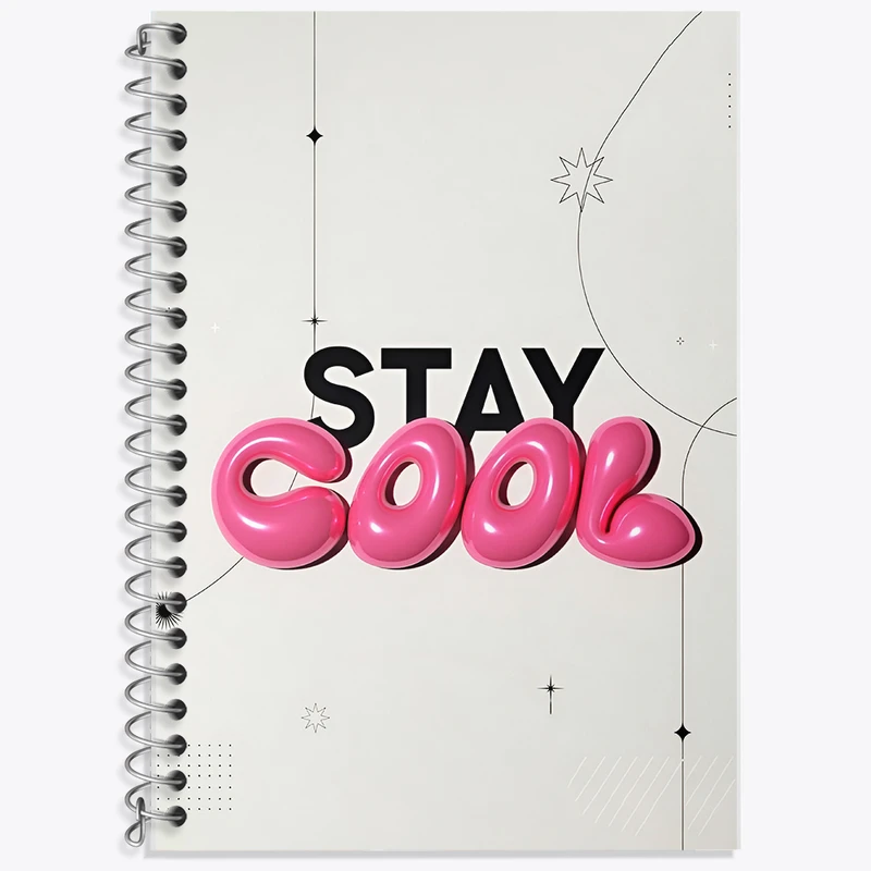 دفتر زبان 50 برگ خندالو مدل دو خط طرح Stay Cool کد F10125