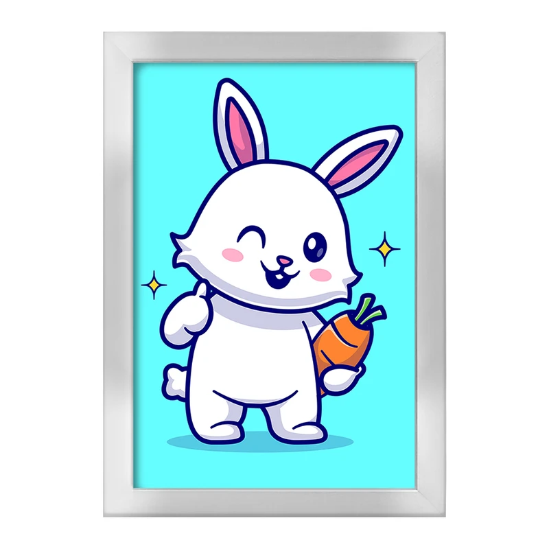 تابلو خندالو طرح  حیوانات بامزه خرگوش کد 25435