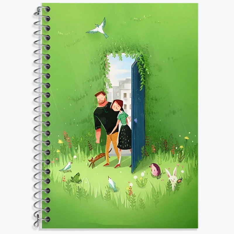 دفتر زبان 50 برگ خندالو مدل سه خط طرح ورود به بهشت کد F10981