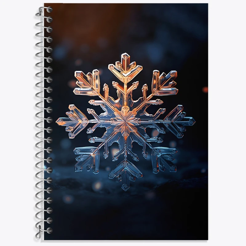 دفتر زبان 50 برگ خندالو مدل سه خط طرح دانه برف کد F9341