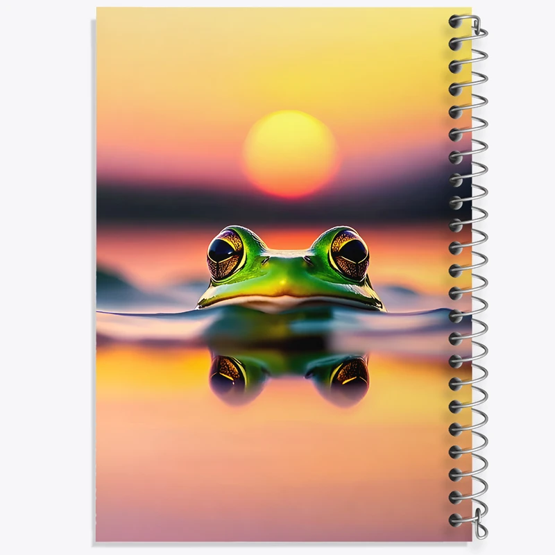 دفتر مشق 100 برگ خندالو طرح قورباغه کد F12086