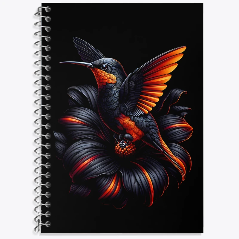 دفتر زبان 50 برگ خندالو مدل دو خط طرح پرنده ی زیبا کد F4348