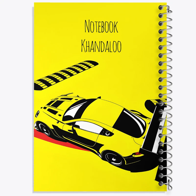 دفتر مشق 100 برگ خندالو طرح ماشین اسپرت کد N7516