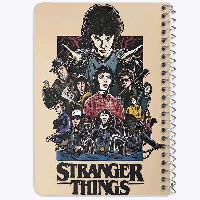 دفتر یادداشت 50 برگ خندالو طرح استرنجر تینگز (Stranger Things) کد F13507