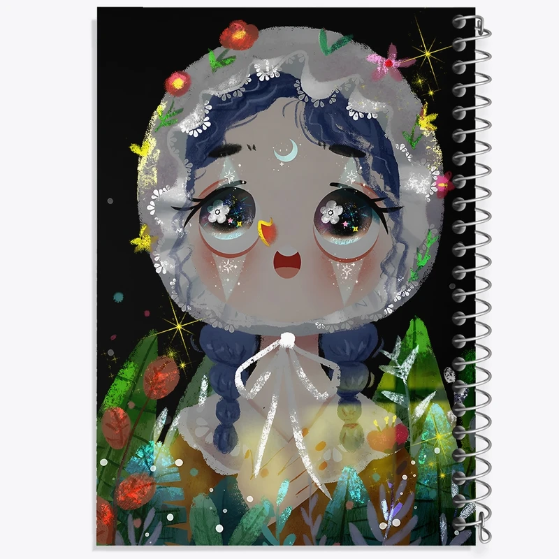 دفتر طراحی 50 برگ خندالو طرح دخترانه کد F11737