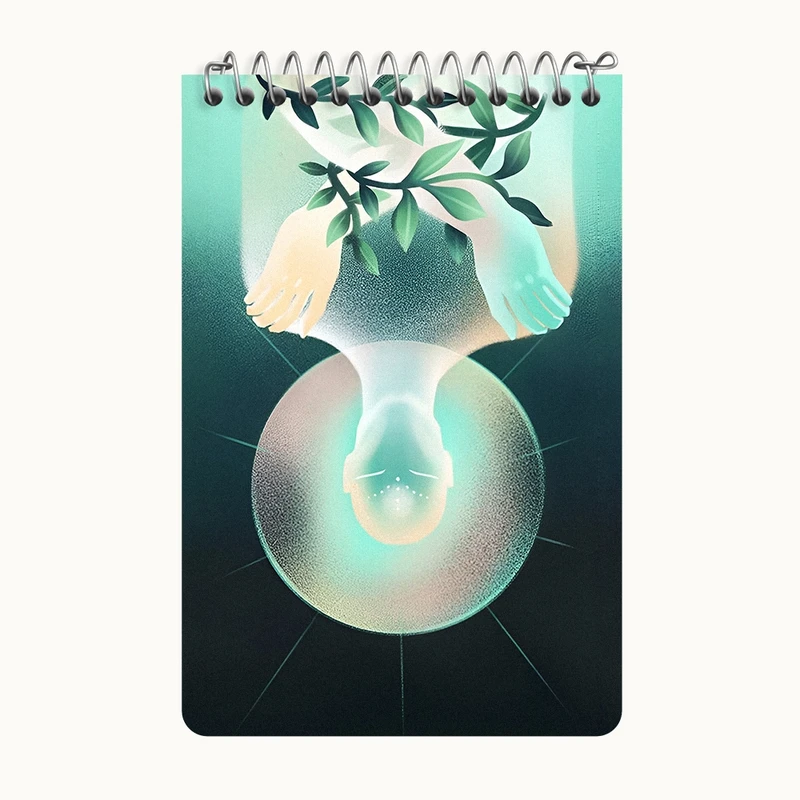 دفتر یادداشت 50 برگ خندالو طرح مفهومی کد F4803