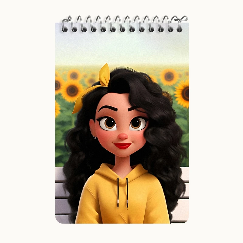 دفتر یادداشت 50 برگ خندالو طرح دخترانه کد F7240