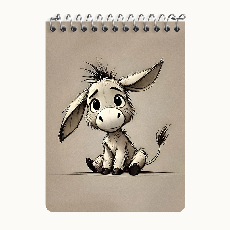 دفتر یادداشت 50 برگ خندالو طرح الاغ بانمک کد N6717