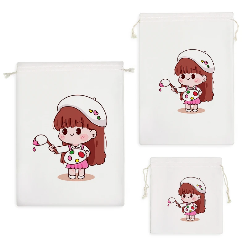 نظم دهنده خندالو مدل دختر نقاش کد H598 مجموعه 3 عددی