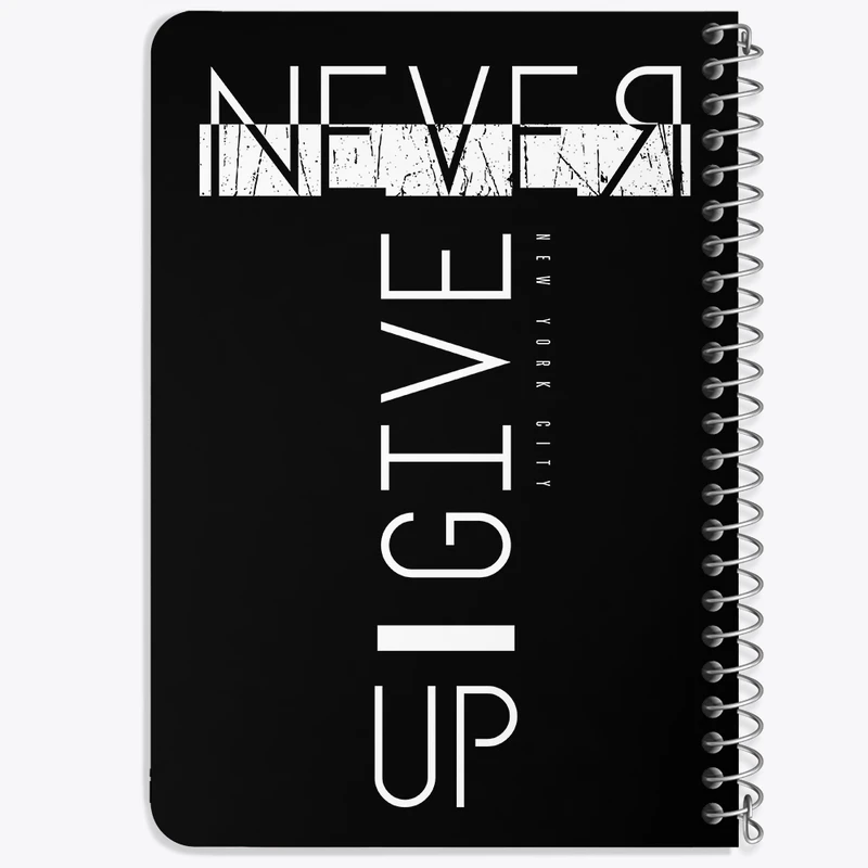 دفتر یادداشت 50 برگ خندالو طرح Never Give Up کد N892