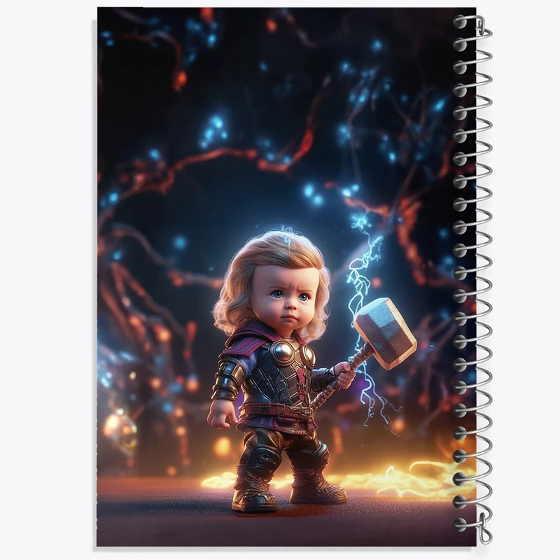 دفتر طراحی 50 برگ خندالو طرح ثور مارول (Marvel) کد F4386