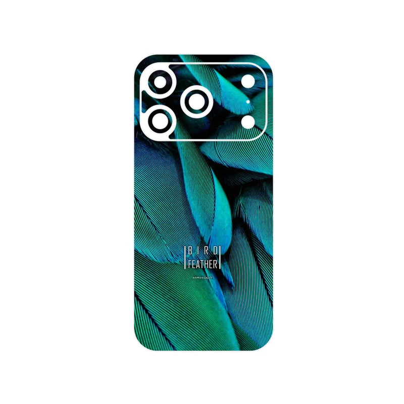 برچسب پوششی ماهوت مدل Green Feather مناسب برای گوشی موبایل اپل iPhone 17 Pro