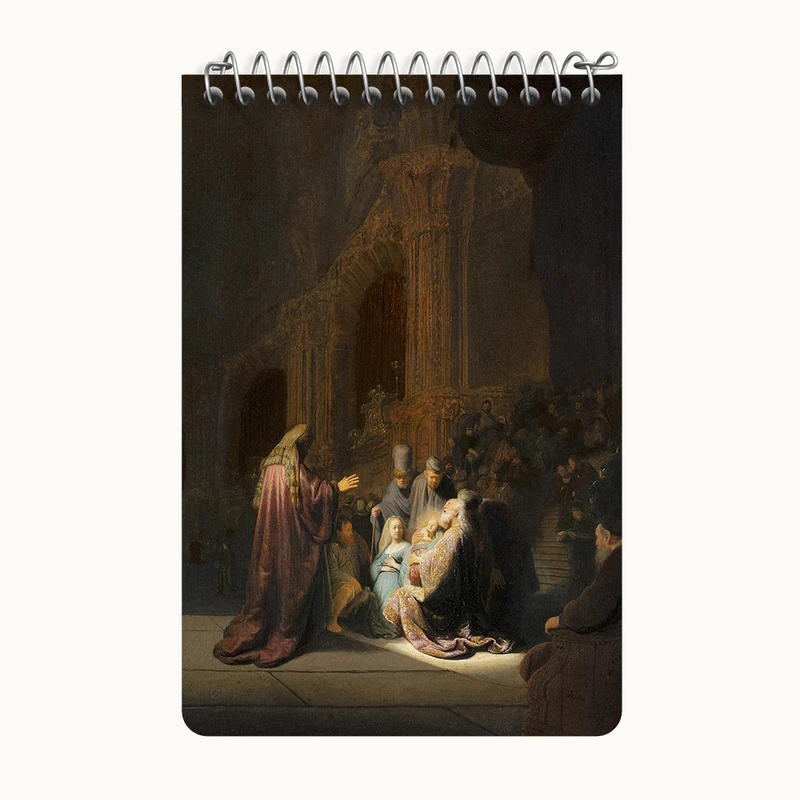 دفتر یادداشت 50 برگ خندالو طرح نقاشی آهنگ ستایش سیمئون اثر رامبراند کد F12243