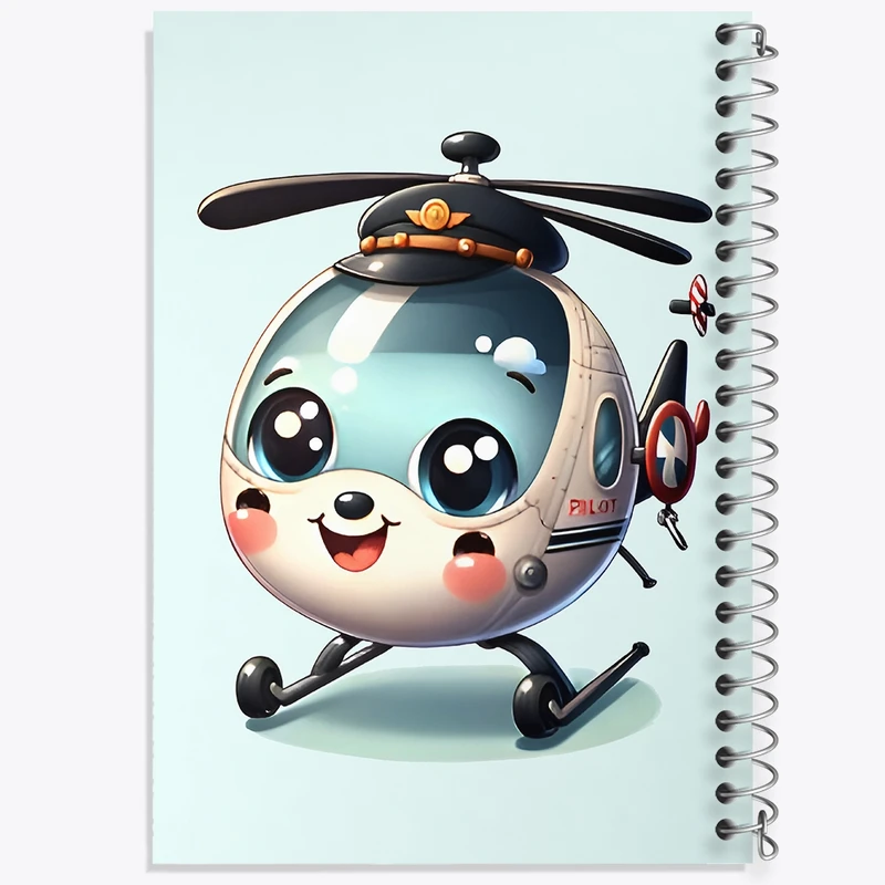 دفتر طراحی 50 برگ خندالو طرح هواپیمای کیوت کد N5896