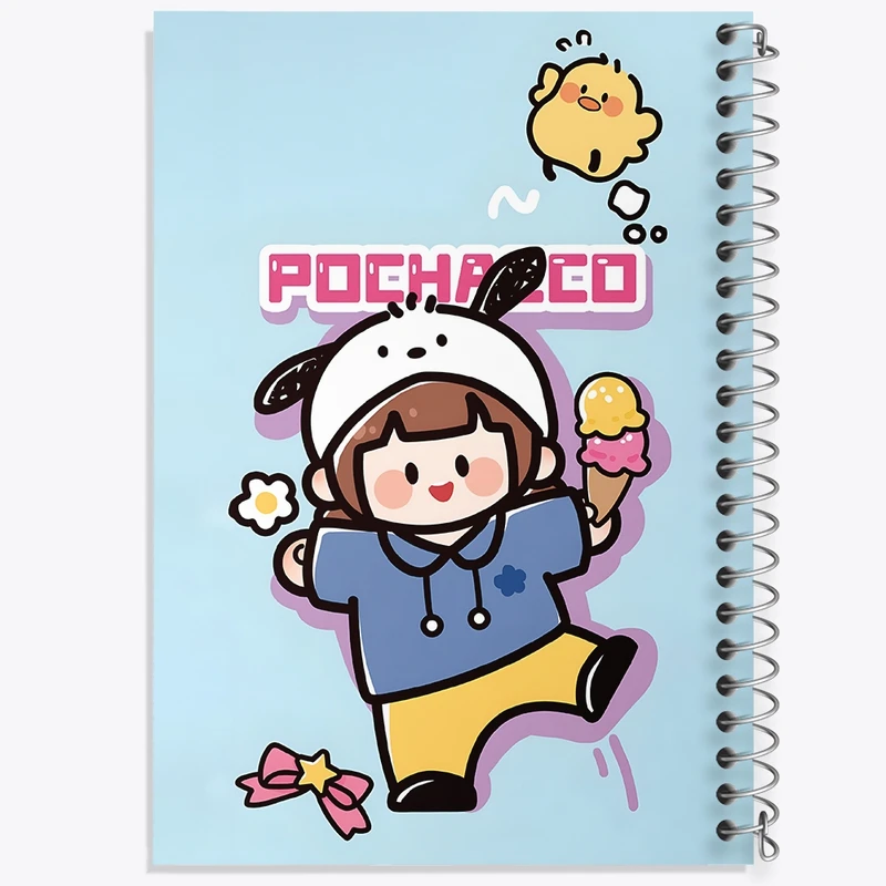 دفتر طراحی 50 برگ خندالو طرح دخترانه کیوت کد N3943