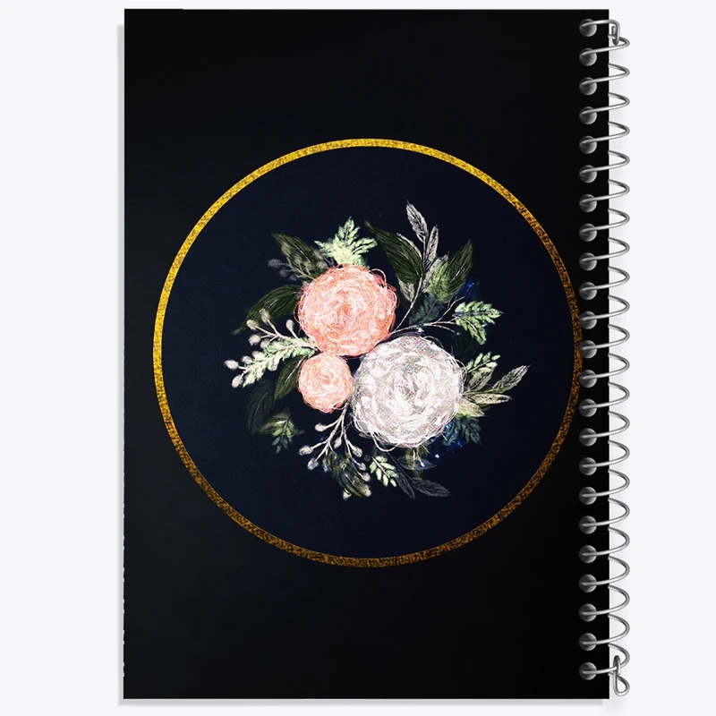 دفتر شطرنجی 50 برگ خندالو طرح گل کد F14127