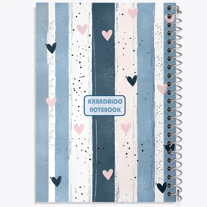 دفتر نقاشی 50 برگ خندالو طرح پترن قلبی کد N7352