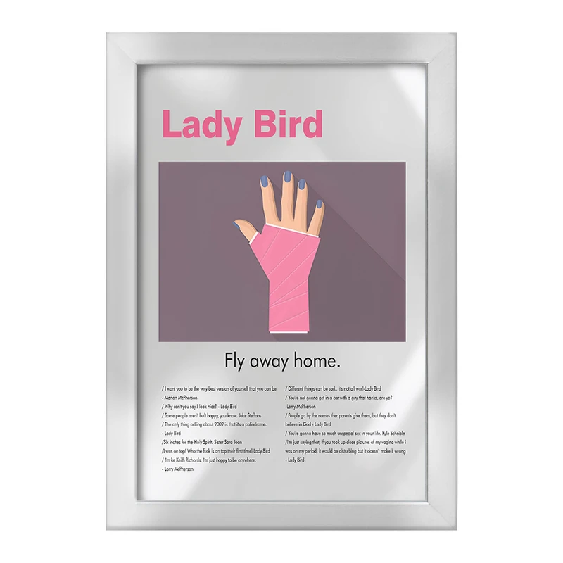 تابلو خندالو طرح لیدی برد (Lady Bird) کد F13836
