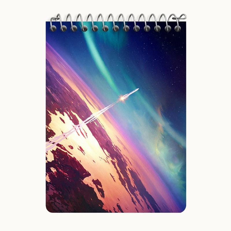 دفتر یادداشت 50 برگ خندالو طرح موشک فضایی کد N8342