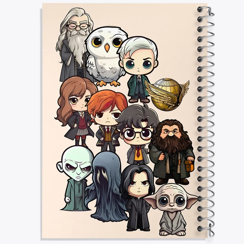 دفتر طراحی 50 برگ خندالو طرح هری پاتر (Harry Potter) کد F9262