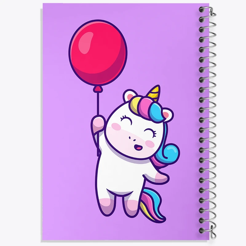 دفتر طراحی 50 برگ خندالو طرح اسب تک شاخ یونیکورن  کد 3820