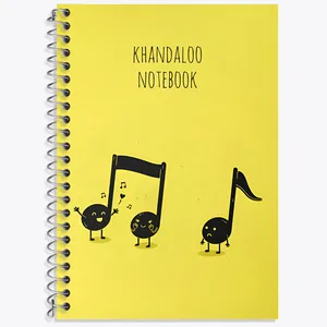 دفتر نت موسیقی 50 برگ خندالو طرح نت موسیقی کد N8100