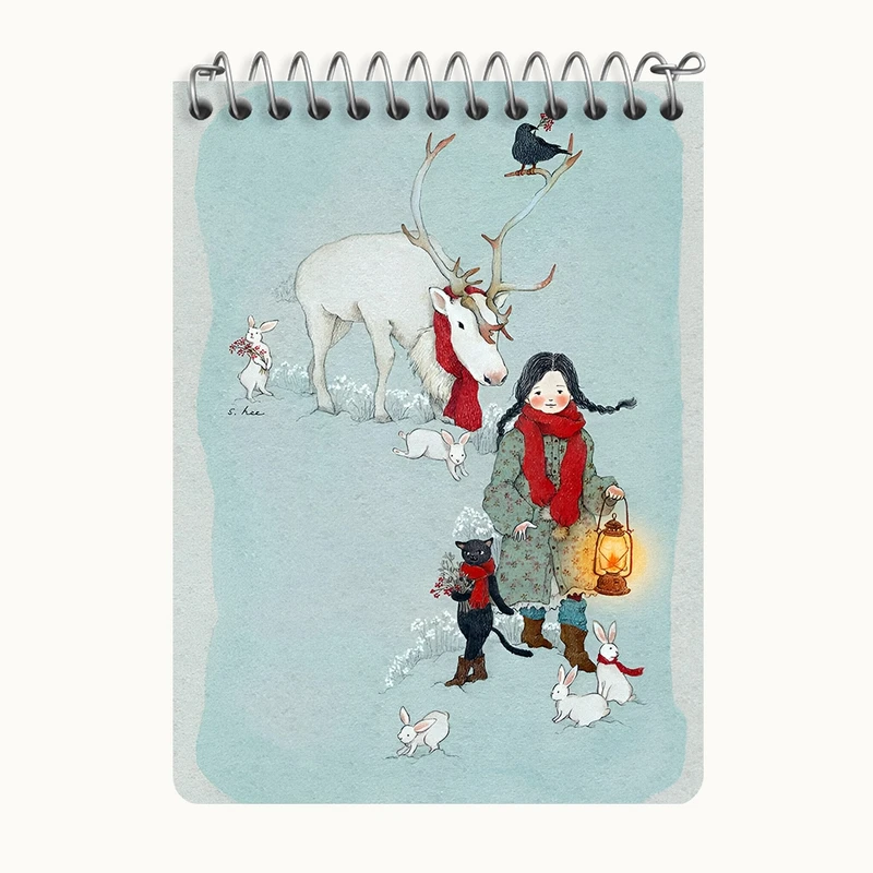 دفتر یادداشت 50 برگ خندالو طرح دخترانه فانتزی کد N8438