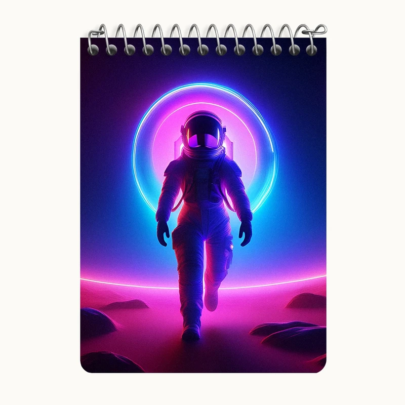 دفتر یادداشت 50 برگ خندالو طرح فضانورد کد N3326