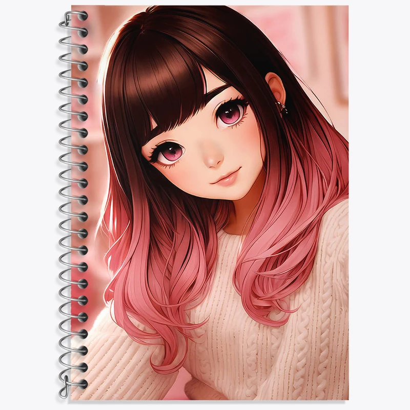 دفتر زبان دوخط 50 برگ خندالو طرح دخترانه کد F3132